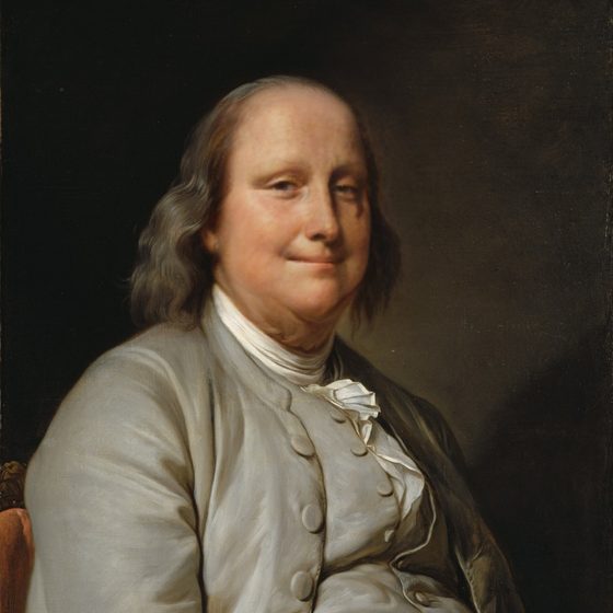 Benjamin Franklin with a different face swapped into it