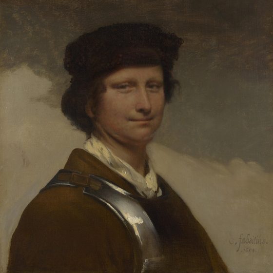Carel Fabritius with a different face swapped into it