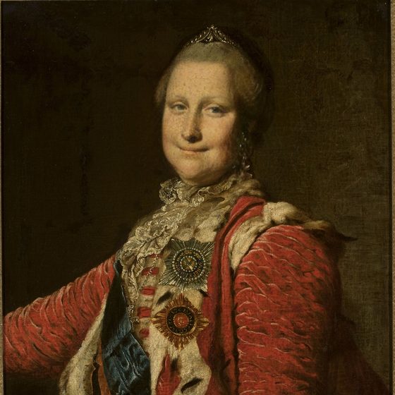 Catherine the Great with a different face swapped into it