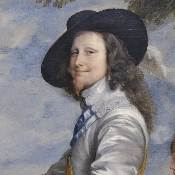 Charles I at the Hunt with a different face swapped into it