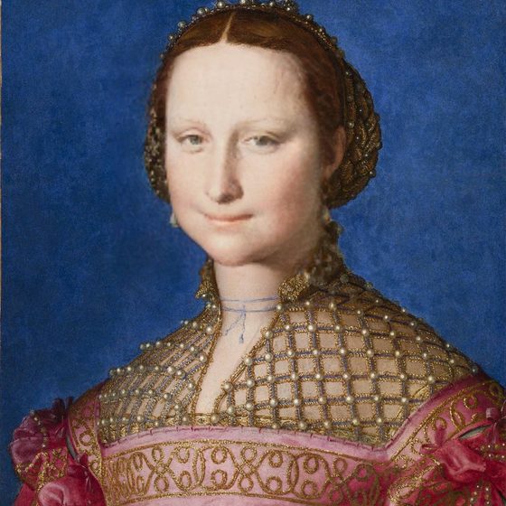 Eleonora di Toledo with a different face swapped into it