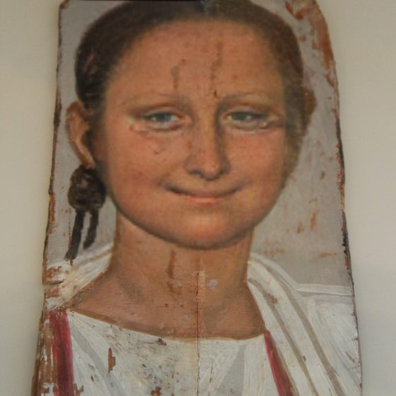 Fayum Portrait of a Boy with a different face swapped into it