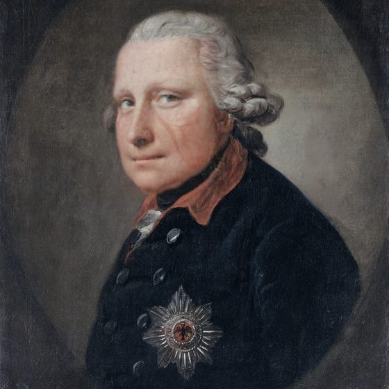 Frederick the Great with a different face swapped into it