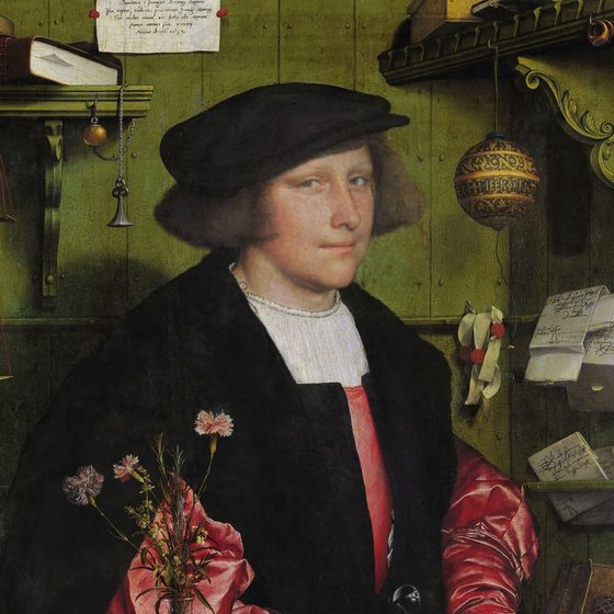 Georg Gisze with a different face swapped into it