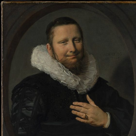 Bearded Man with a Ruff with a different face swapped into it
