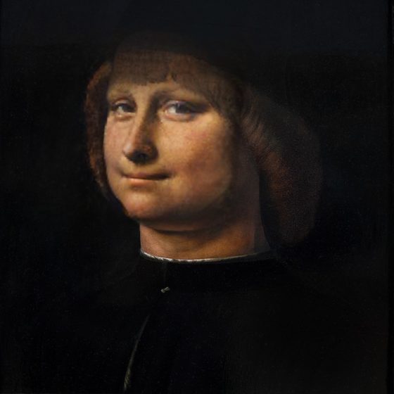 Il Condottiere with a different face swapped into it