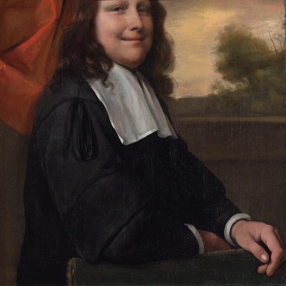 Jan Steen with a different face swapped into it