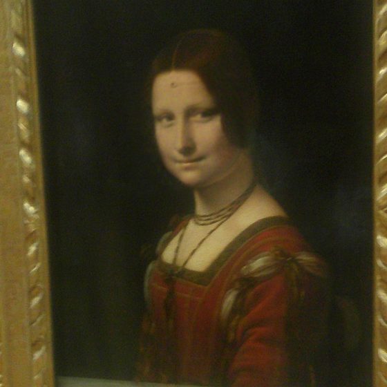 La Belle Ferronnière with a different face swapped into it