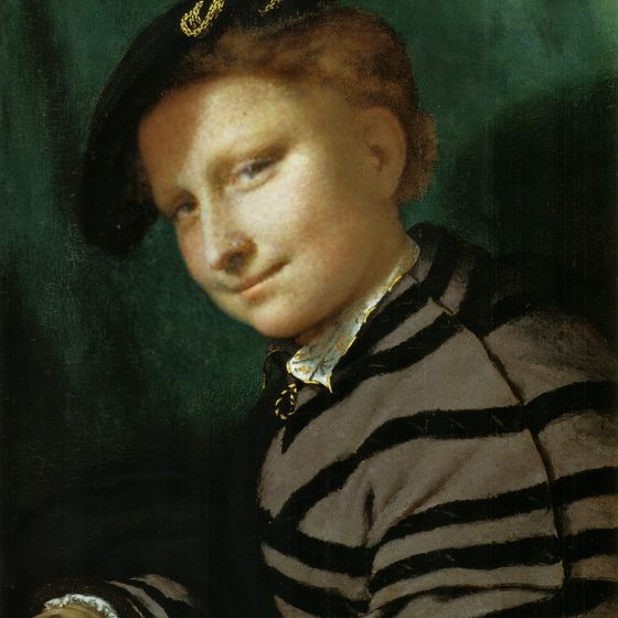 Lotto: Young Man with a Book with a different face swapped into it