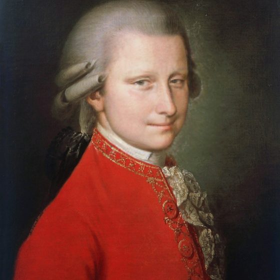 Mozart with a different face swapped into it