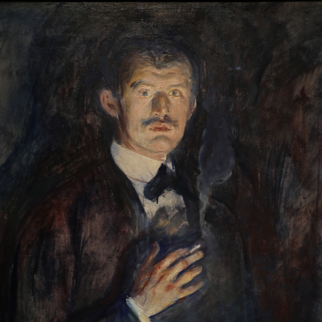 Self-Portrait with Cigarette
