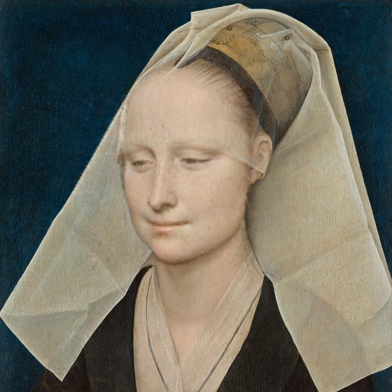 Portrait of a Lady with a different face swapped into it