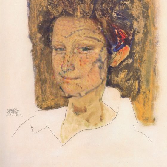 Egon Schiele with a different face swapped into it