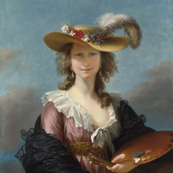 Self-Portrait in a Straw Hat with a different face swapped into it